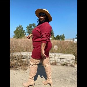 Plus Sweatshirt Midi Dress